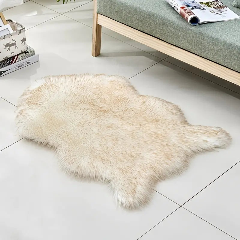 Cute Irregular Plush Rug for Living Room & Bedroom