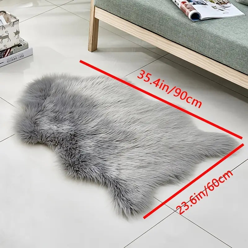 Cute Irregular Plush Rug for Living Room & Bedroom
