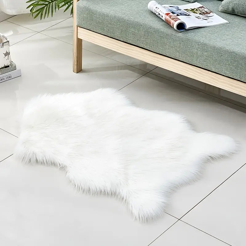 Cute Irregular Plush Rug for Living Room & Bedroom